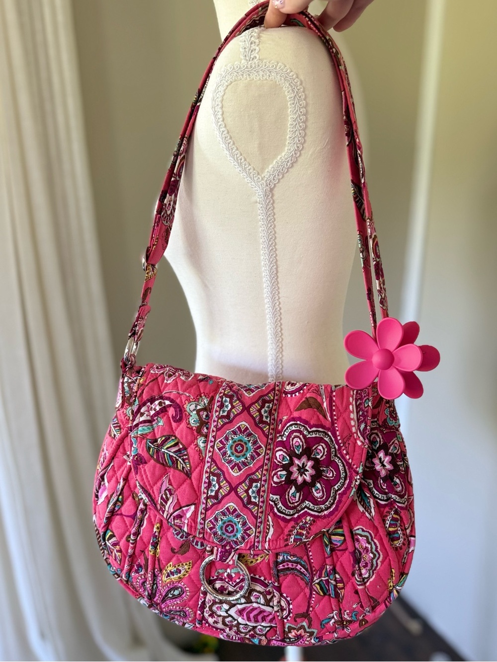 Vintage Vera Bradley Saddle Up Bag Call Me Coral y2k retired pattern 2010